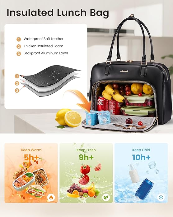 LOVEVOOK Tote Bag for Women,Light Puffer Tote Bag with Multi-pockets,Stylish Carry on Laptop Bags for Daily,Travel,Work,Gym