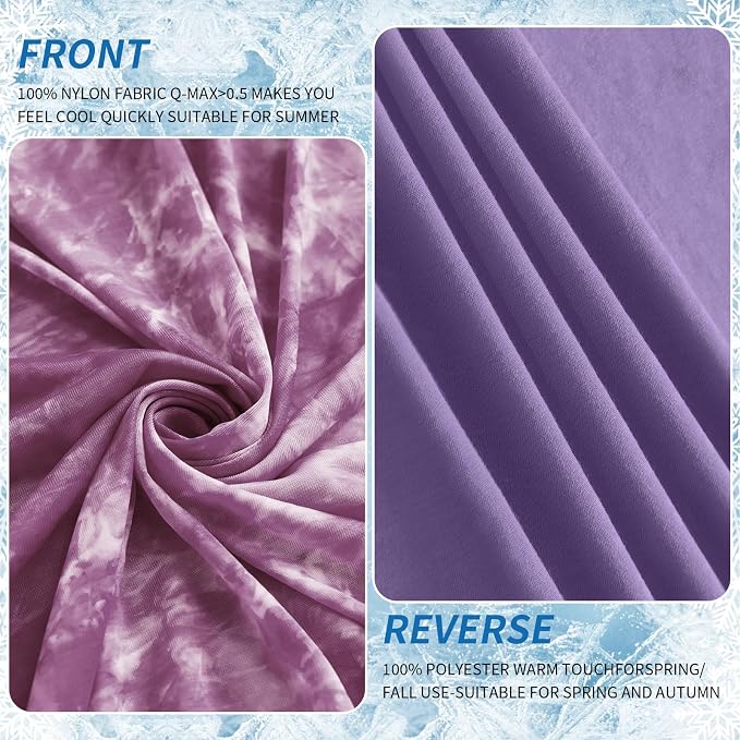 Guohaoi Cooling Blanket for Hot Sleepers and Night Sweats 50"x70" Twin Size | Arc-Chill Q-Max >0.5 Cool Fiber,100% Oeko-Tex Certified Lightweight Summer Blanket for Travel/Outdoor Ultra Cold Breathable