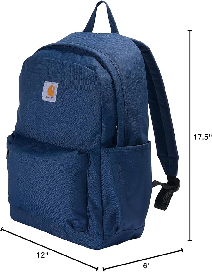 Carhartt 21L Classic Laptop Backpack, Durable Water-Resistant Pack with Laptop Sleeve, Blue