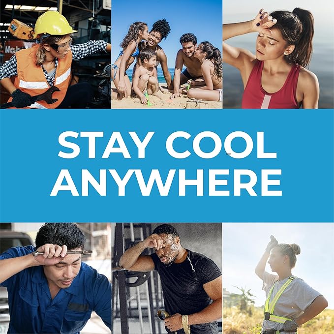 SHAKEitCOOL Original Cooling Towel – Be Cool in Style - Heat Relief, Soft, Lightweight, Sun Protection, Easy Clean - Perfect for Biking, Running, Yoga, Gym, Gardening - Orange