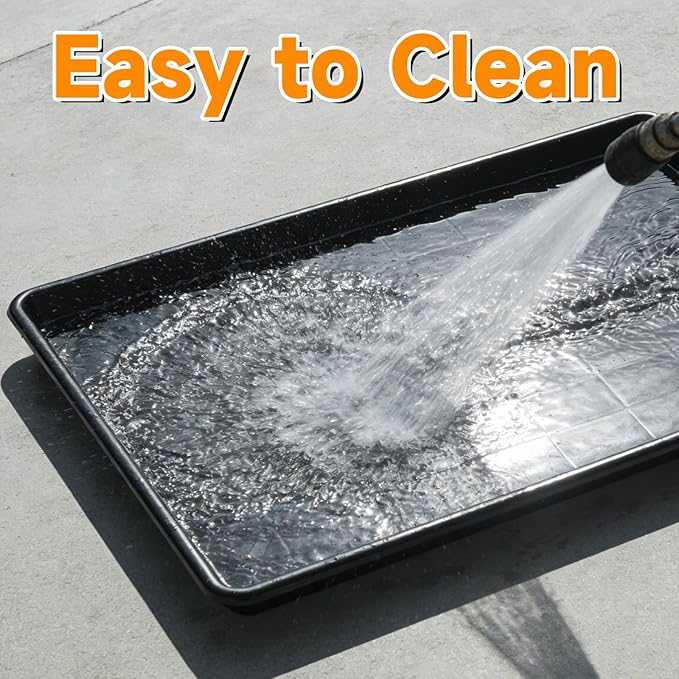 Oil Drain Pan,35" x 24" Large Oil Drip Tray for Under Car with No Splatter Pad, Leak-Proof Garage to Keep Floor Clean, Reusable Automotive Fluid Change Tray (3 PCS)