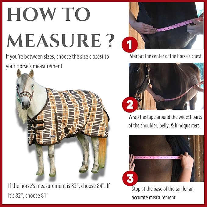 Jeffers Pony Poppins Solaris 1200 Denier Turnout Blanket Brown & Cream Plaid 39" - Waterproof, Breathable Horse Blanket with 0 gram Polyfill, No Insulation, Ideal Protection for Wind & Rain,