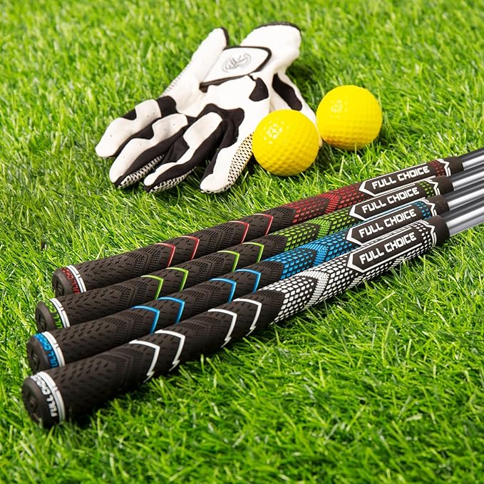Rubber Golf Grips 13 Pack, High Traction, Non-Slip, Advanced Texture, Choose from 13 Grips or 13 Grips with Regripping Kit, Standard/Mid/Jumbo Size, 4 Colors Available RG01 Golf Club Grips