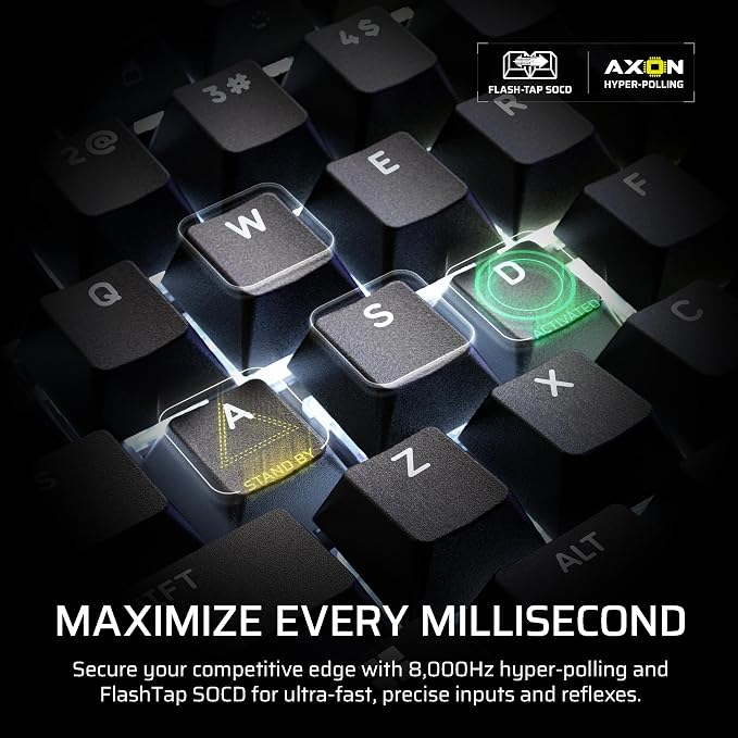 Corsair Galleon 100 SD RGB Mechanical Wired Gaming Keyboard – QWERTY US, Stream Deck-Integrated, Pre-Lubed MLX Pulse Thocky Hotswappable PBT Double-Shot Switches, FlashTap SOCD, 8,000Hz – Black