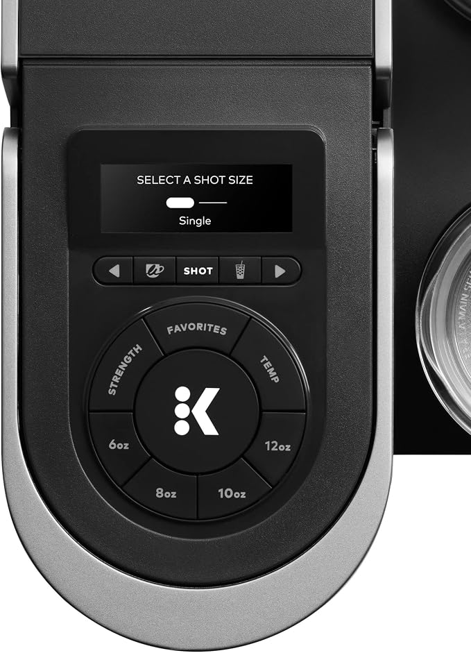 Keurig K-Café SMART Single Serve Coffee Maker with WiFi Compatibility, Latte and Cappuccino Machine with Built-In Frother, 6 Brew Sizes, Black | WIFI Brewid Smart Brewing, Built-in Milk Frother for Lattes and Cappuccinos, 6 Brew Sizes, K-Cup Pod Compat...