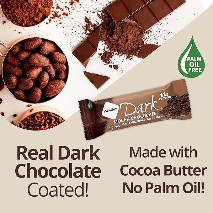 NuGo Dark Variety - Chocolate Pretzel 12 Bars & Mint Chocolate Chip 12 Bars, 12-13g Protein, Vegan, Gluten Free, Non-GMO, Kosher Pareve, 24 Count