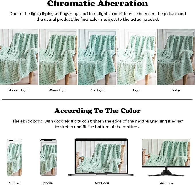NEWCOSPLAY 3D Waffle Checkered Flannel Twin Blanket, New Sage, 60"x80" | Super Soft Cute Lightweight Decorative Premium Silky Fleece Blanket for Couch Sofa Bed, Gift for Women Men, All Season Use