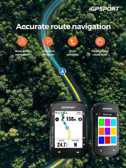 iGPSPORT BSC200S GPS Bike Computer - Wireless Navigation with 2.4'' Screen | Bluetooth & ANT+ | IPX7 Waterproof