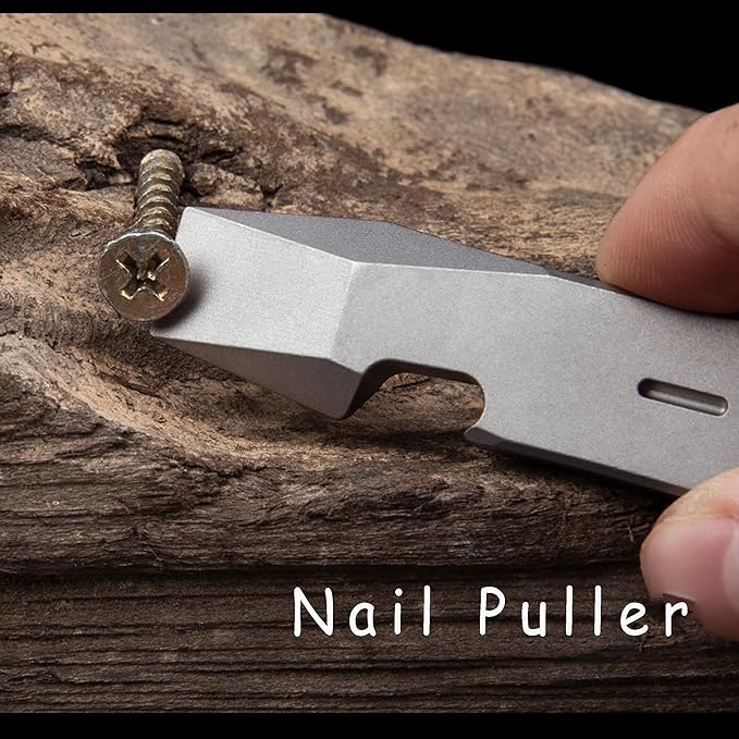 EDC Pry Bar Titanium Bottle Opener Keychain Pocket Pry Bar Mini Crowbar Portable EDC Multi Tool