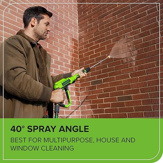 Greenworks 2100 PSI (SGS Certified) 1.2 GPM 13Amp Compact Electric Pressure Washer Telescoping Handle Power Washer for Cars, Driveways, Patios, Patio Furniture & Around Pools