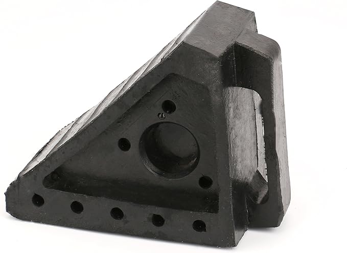 Fasmov 2 Pack Solid Rubber Heavy Duty Wheel Chock, Ergonomic Carry Handles, Premium Chock for Car, Travel Trailers, RV, Truck, and ATV