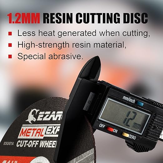 EZARC Cut Off Wheel 25 Pack, 4.5" x .045" x 7/8" Cutting Wheel, Metal & Stainless Steel Cutting Disc for Angle Grinder
