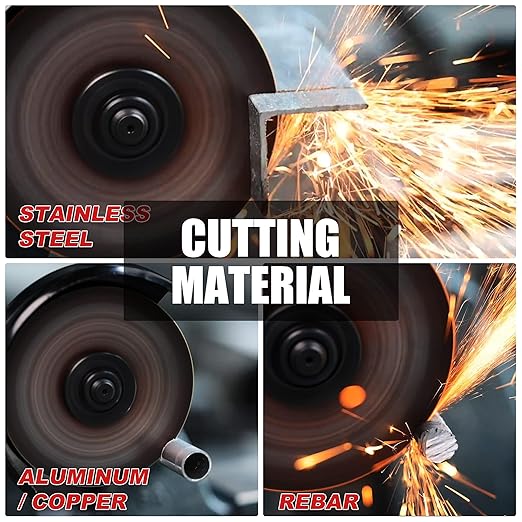 EZARC Cut Off Wheel 100 Pack, 4.5" x .045" x 7/8" Cutting Wheel, Metal & Stainless Steel Cutting Disc for Angle Grinder