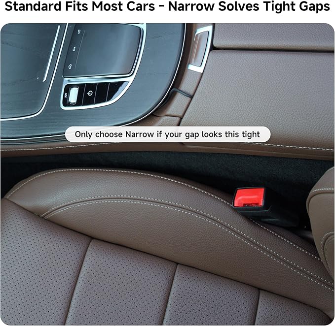 Givifive Car Seat Gap Filler Set of 2, 3IN1 Seat Side Gap Filler Plug with Storage Slot & Hook Function, Soft Foam Universal Fit Car SUV Truck Fill Gap Between Seats Console Organizer���Standard Gray���