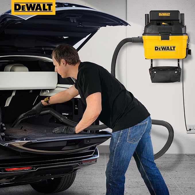 DEWALT Portable 6 Gallon 5 Horsepower Wall-Mounted Garage Wet Dry Vacuum Cleaner DXV06G