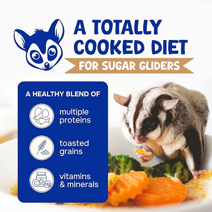 Wholesome Balance Food - Complete Nutrition with High Animal Protein, Calcium, Vitamins & Minerals, Premium Dense Food for Sugar Gliders & Small Animals - Chicken & Rice, 12 oz