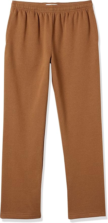 Amazon Essentials Men's Relaxed Straight Leg Fleece Open Bottom Sweatpant (Available in Big & Tall)