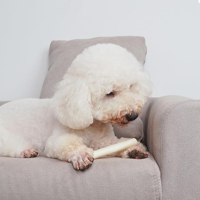 MON2SUN Dog Rawhide Rolls Twist Sticks 6.5 Inch Natural Flavor Rawhide Chews 18 Count for Puppy and Small Dogs