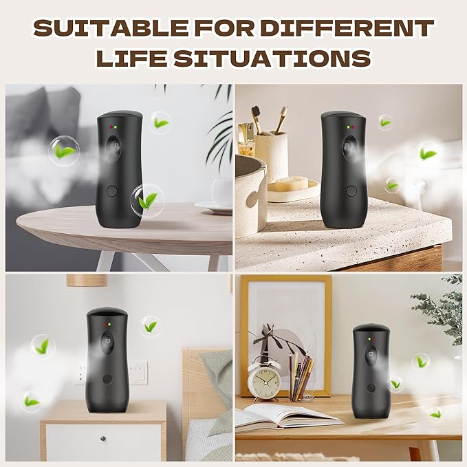 8 PACK Automatic Air Freshener Spray Dispenser Free Standing Wall Mounted for Homes, Bedrooms, Bathrooms, Offices, Hotels