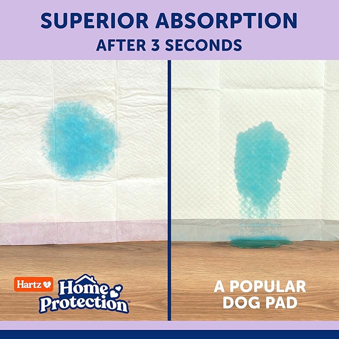 Hartz Home Protection Super Absorbent Odor Eliminating Lavender Scented No Leak Dog Pads, 3XL 30 Count