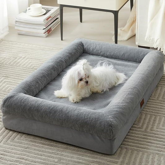 BFPETHOME Dog Beds for Small Dogs, Washable Dog Bed with Sides, Orthopedic Small Sized Soft Mats with Removable Cover & Waterproof Pet Mat for Pet