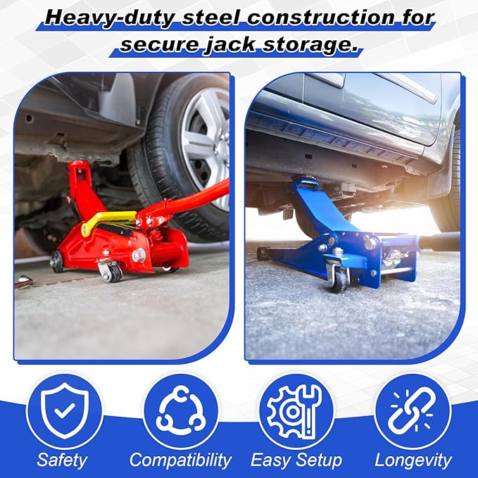 Floor Jack Stand Rack Wall Mount Organizer Storage, Car Hydraulic Trolley Stand, Wall Mounted Storage Mounting Bracket, Tower Trailer Accessories Tool