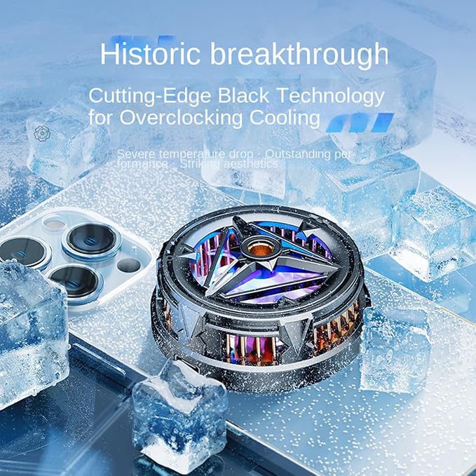 Magnetic Cooler, Plug-in ��� Portable Semiconductor Fan Phone, Temperature Display&Light Laptops Tablet, Home Vlogging Outdoor Live Streaming | Laptops Tablet Home Vlogging Outdoor Live Streaming