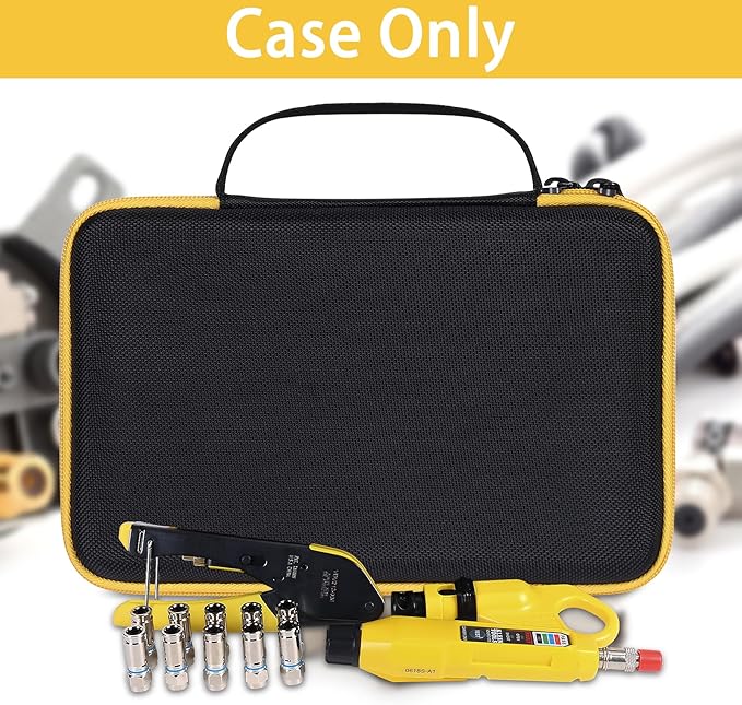 Aenllosi Hard Carrying Case Replacement for Klein Tools VDV002-818 Coaxial Cable Tools and Connectors,Customised Holder for Coax Cable Crimper Kit Tool(Case Only)