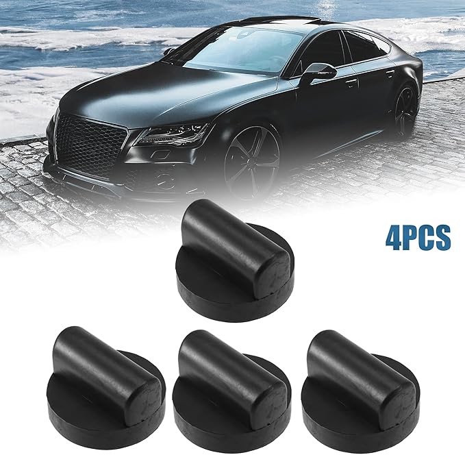 X AUTOHAUX 4 Pcs Rubber Jack Puck Jacking Lift Pad Jack Lift Point Pad Adapter for Audi TT RS R8 A6 Support Point Adapter Jacking Trolly Car Removal Repair Tool