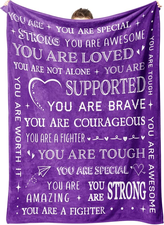 Blanket Gifts for Women or Men- Get Well Blanket | Inspirational Gifts, Feel Better After Surgery Gift, Thinking of You Present for Mom Grandma Aunt Sister Friend, 80'' x 60''
