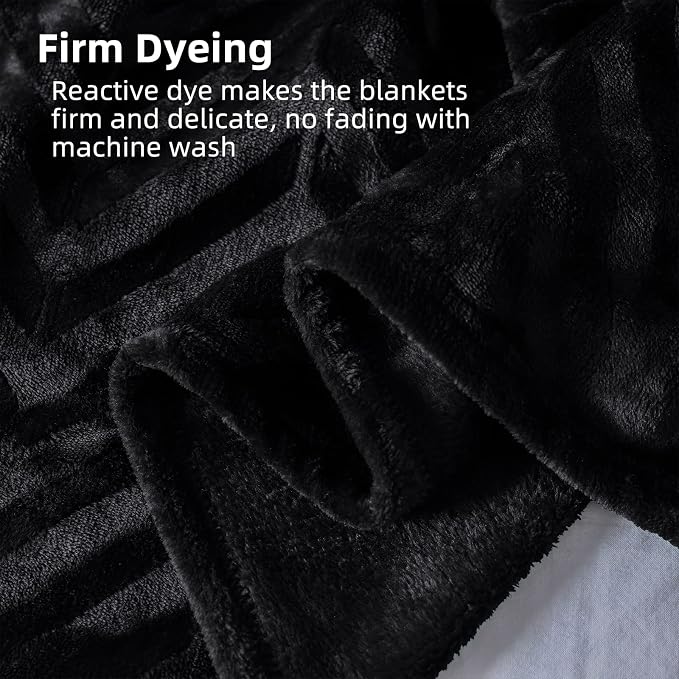 Whale Flotilla Flannel Fleece Fall Bed Blanket Queen Size, Black | Lightweight Breathable Soft Bedspread, Plush Fluffy Coverlet Chevron Design Decorative Blanket for Home Life, 90x90 Inch