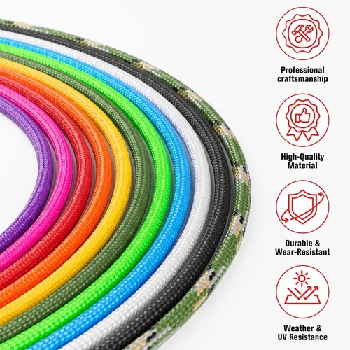 1200 Paracord Rope - 4.4mm 14 Strand Nylon Parachute Cord for Outdoor Camping & DIY Projects | 100FT Orange