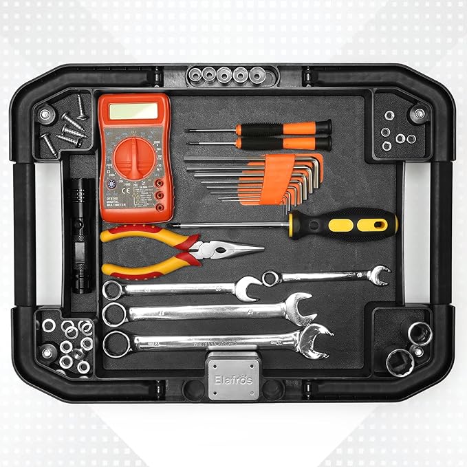 ELAFROS Tool Creeper Rolling Tool Tray With 4 Swivel Casters Caddy Tray For Automotive, Mechanics, DIY enthusiasts, and garages,55 lbs Capacity