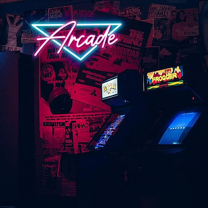 Kavaas Arcade Neon Sign, LED Arcade Signs for Arcade Room Decor | Retro Neon Sign for Boys Bedroom, Gaming Wall decor - Best Arcade Gifts for Teenage Boys, Christmas