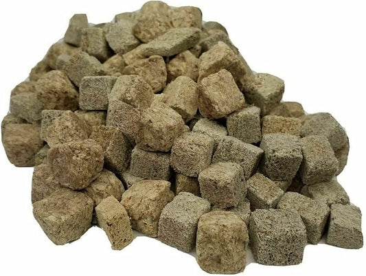Aquatic Foods Inc. Brine Shrimp & Tubifex Freeze Dried Cube Mix, for Marine Fish, All Tropical Fish, Cichlids, Discus, Tetras, Goldfish, Angel Fish, Catfish, Ponds…1/8-lb