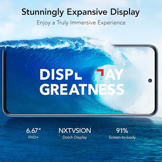 TCL 20S Unlocked Android Smartphone with 6.67��� Dotch FHD+ Display, 64MP Quad Rear Camera System, 128GB+4GB RAM, 5000mAh Battery with Fast Charging, North Star Blue