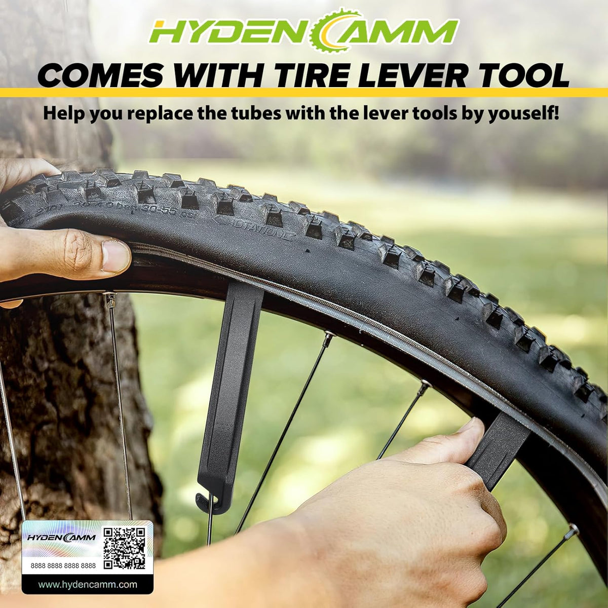 Reliable Bicycle Tube - 2 Pack with Tire Levers & 32mm AV Schrader Valve | Fits 12"-29" Bikes