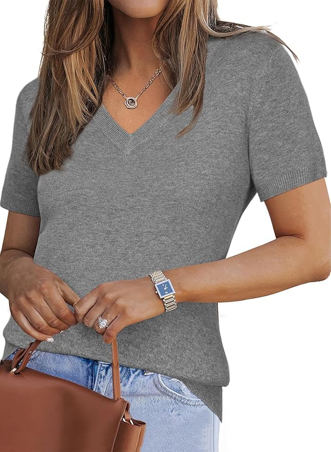 Arach&Cloz Women's Wool Blend Spring Summer Lightweight Business Casual Sweater Tops 2026