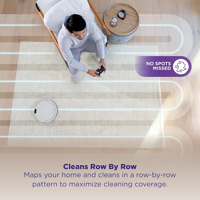 Shark Navigator | Robot Vacuum Cleaner with Powerful Suction for Pet Hair, Rugs, Carpets & Hard Floors | Bagless Self-Empty Base | 30-Day Capacity | SmartPath LiDAR Navigation | White | AV2110S