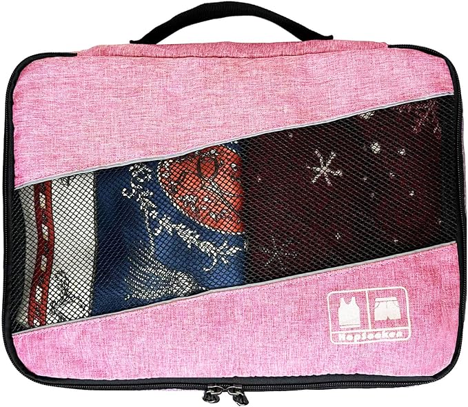 5 Set Packing Cubes for Travel Large Suitcase Luggage Organizer Bags Travel Accessories Vacation 4 Cubes 1 Laundry Pouch Bag