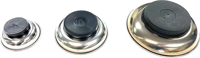 The Stop Shop Magnetic Parts and Hardware Trays 3, 4 and 6 Inch In Diameter