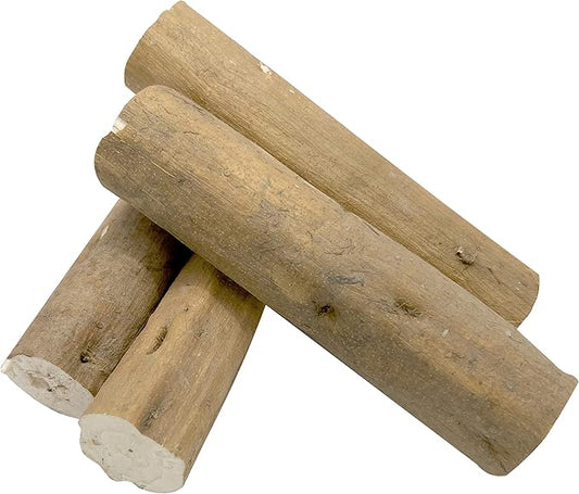 by M&M 5514 Pk4 Bark Sola Logs - Lightweight Chewable Wood Bird Foot Toys, Easy to Chew, Versatile in Uses, Breaks Apart, Foraging Fun, Great for Small and Medium Size Pets