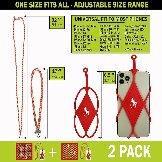 Gecko Travel Tech Cell Phone Lanyard Phone lanyards for Around The Neck Neck Lanyard Phone Crossbody