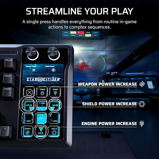 Corsair Galleon 100 SD RGB Mechanical Wired Gaming Keyboard – QWERTY US, Stream Deck-Integrated, Pre-Lubed MLX Pulse Thocky Hotswappable PBT Double-Shot Switches, FlashTap SOCD, 8,000Hz – Black