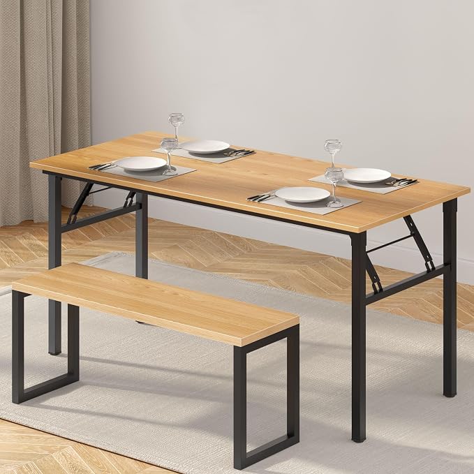 Need Home Office Desk - Large Computer Desk Sturdy Table Foldable Desk Gaming Computer Table No Assembly Required AC5BB 60 inch | Black Frame Writing Gaming Work Table/Foldable Home Office Desk/Sewing Table, No Assembly Required