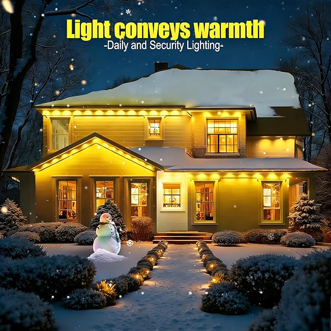 Permanent Outdoor Lights, 200ft RGB+IC Smart LED Eaves Lights, IP67 Waterproof Permanent Outdoor Lighting with App/Remote for Daily, Christmas, Halloween,Valentine's Day, Holiday, Party Outdoor Decor