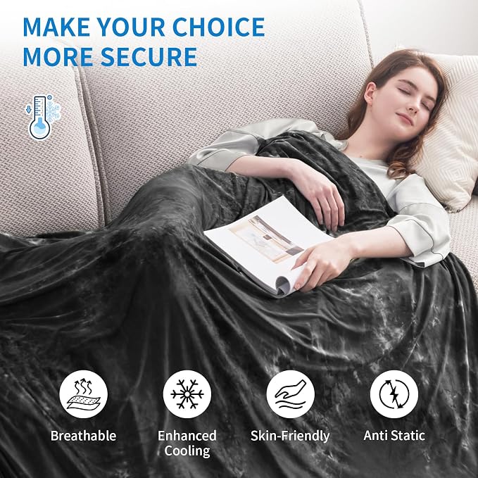 Guohaoi Cooling Blanket for Hot Sleepers and Night Sweats 50"x70" Twin Size | Arc-Chill Q-Max >0.5 Cool Fiber,100% Oeko-Tex Certified Lightweight Summer Blanket for Travel/Outdoor Ultra Cold Breathable