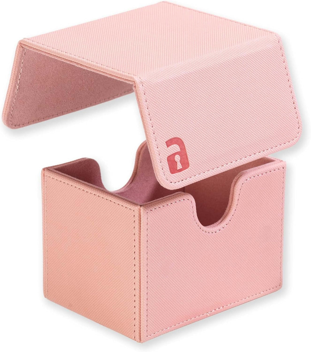 Vault X Trading Card Deck Box - Premium Exo-Tec Material, Holds 100+ Sleeved Cards | Pink with Magnetic Lid