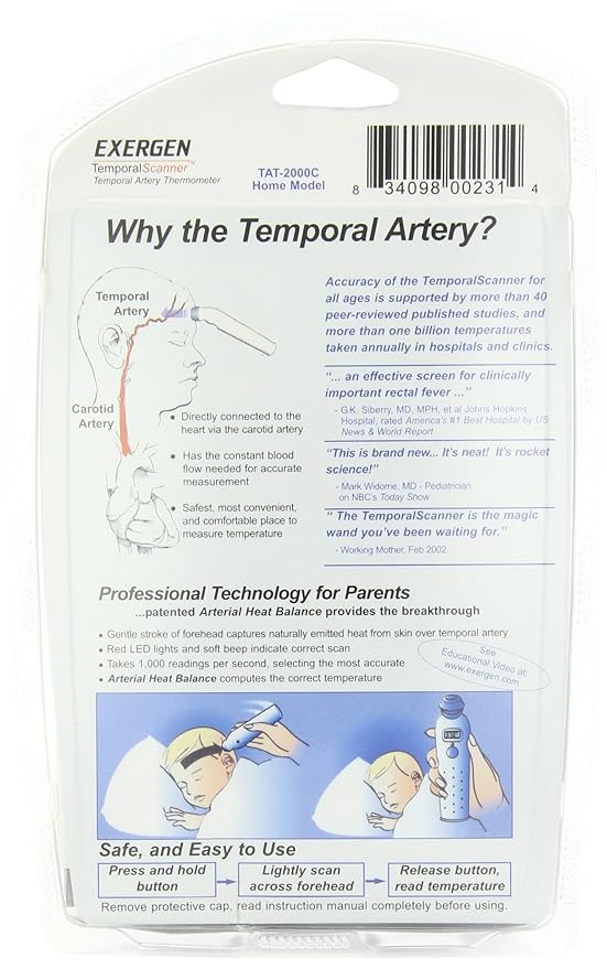 Exergen Thermometer, Temporal Scanner (1 unit)