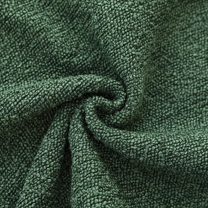 Foindtower Pack of 2 Textured Boucle Throw Pillow Covers Accent Solid Pillow Cases Cozy Soft Decorative Couch Cushion Case for Chair Sofa Bedroom Living Room Home Decor 18x18 Inch Pine Green